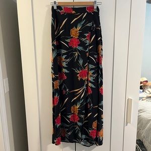 Tropical Faux-wrap Skirt